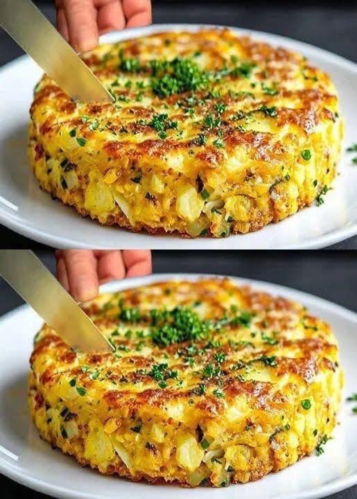 Crispy Potato Egg Cake