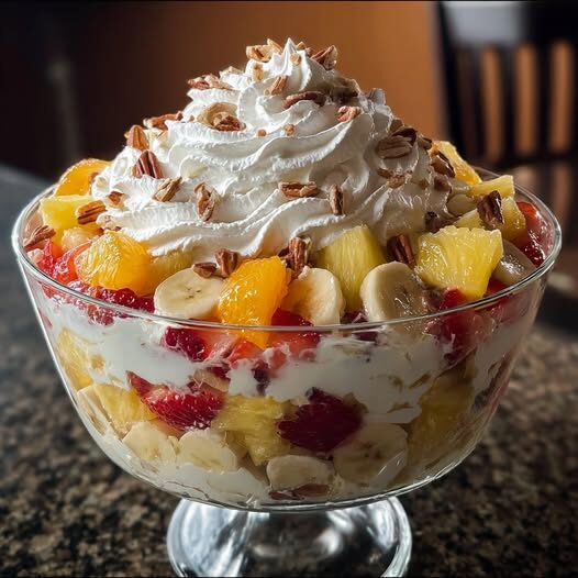 Creamy Fruit Salad with Nuts