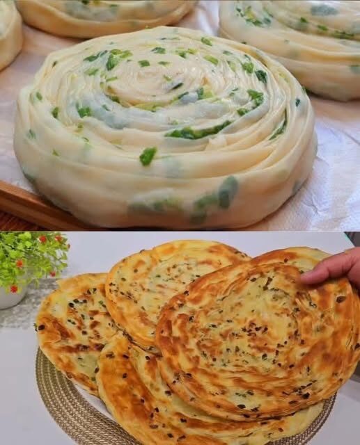 Flaky Chinese Scallion Pancakes