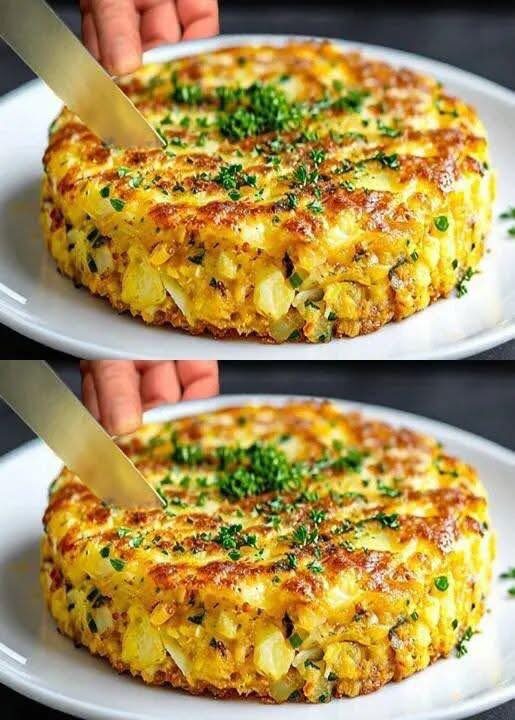 Crispy Potato Egg Cake