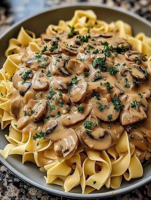 Vegan Mushroom Stroganoff