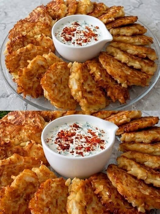 Vegan Crispy Cabbage Fritters with Herbed Yogurt Dip