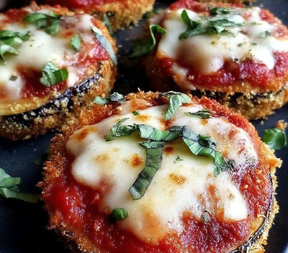 Vegan Crispy Baked Eggplant Parmesan