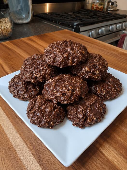 Chocolate No-Bake Oat Cookies