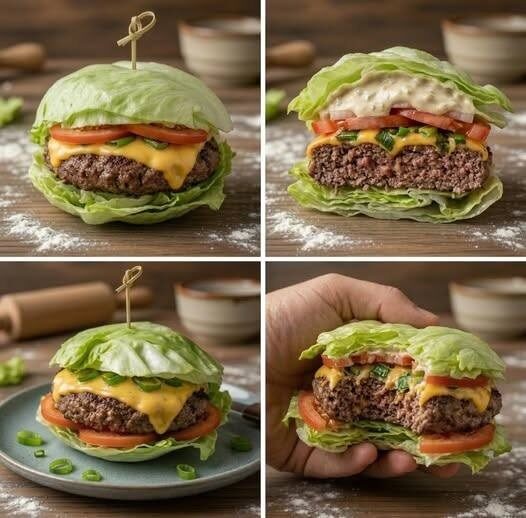 Lettuce-Wrapped Cheeseburger