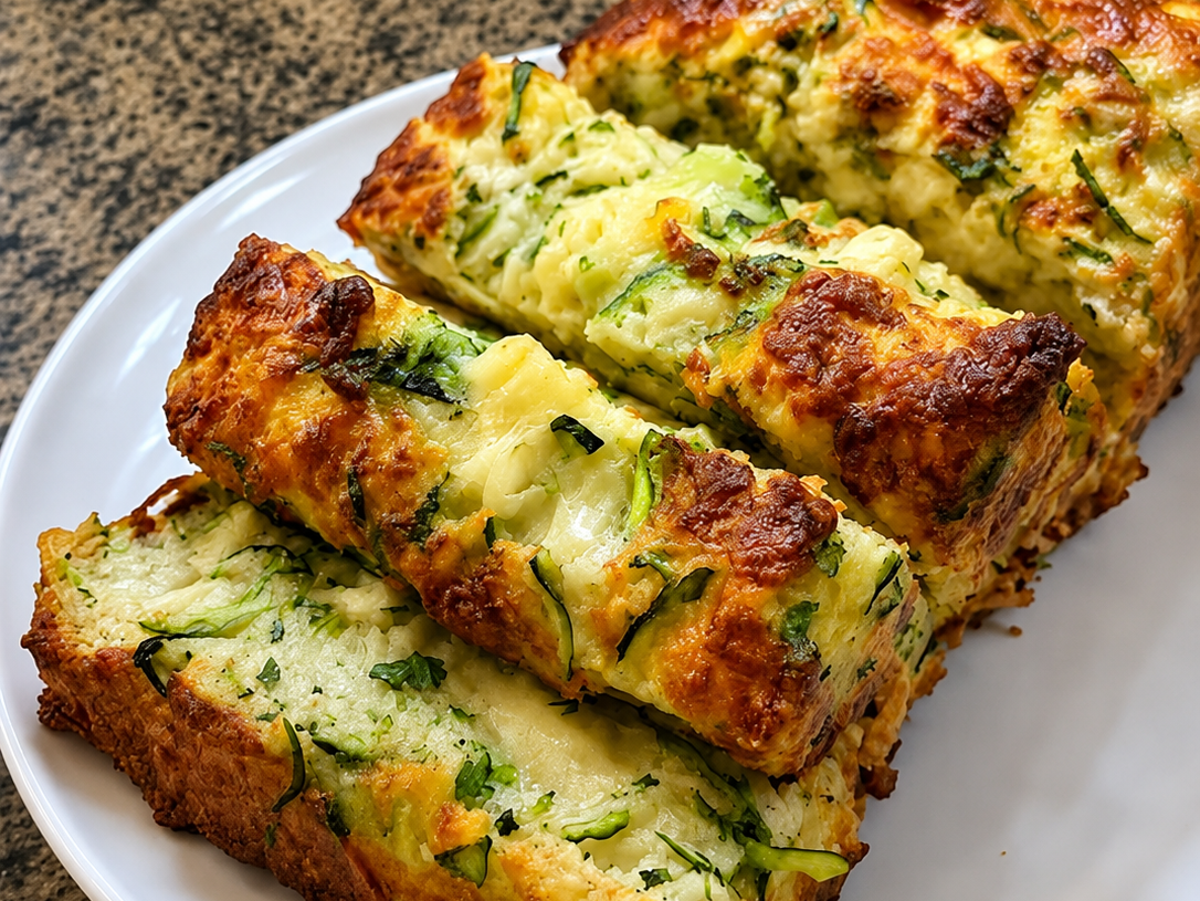 🥒🧀 Savory Cheesy Zucchini Bread