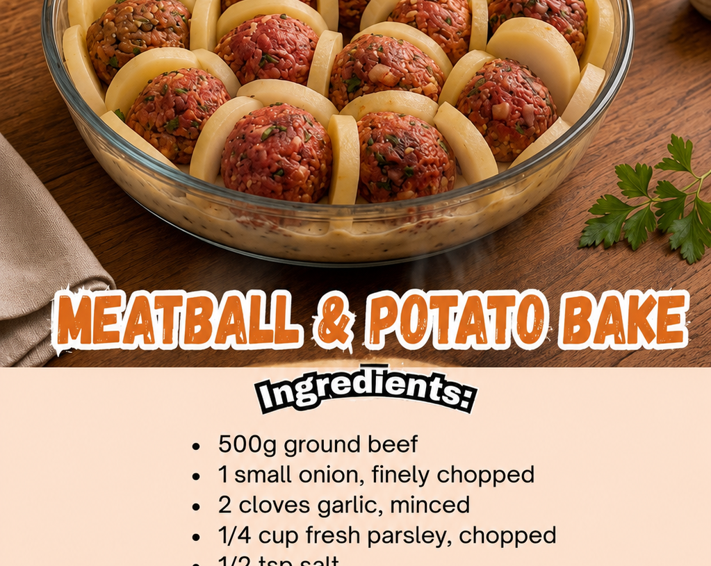  French-Style Potato & Meatballs Bake 
