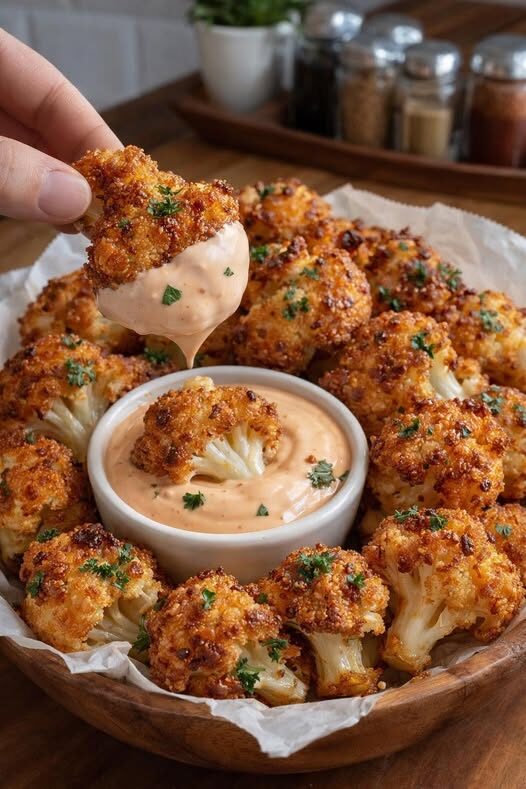 Air-Fried Crispy Cauliflower (High-Protein, Low-Carb)