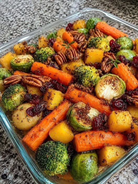 🥕🥦 Vegan Caramelized Butternut Squash, Carrots, Broccoli & Yukon Potatoes