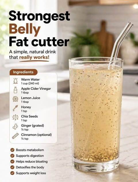 🍋 Apple Cider Vinegar, Lemon & Chia Wellness Drink