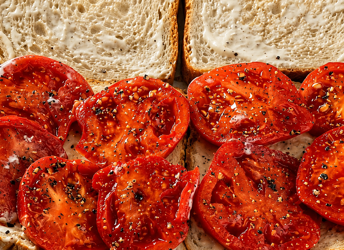 🍅 Classic Tomato Sandwich with Creamy Spread