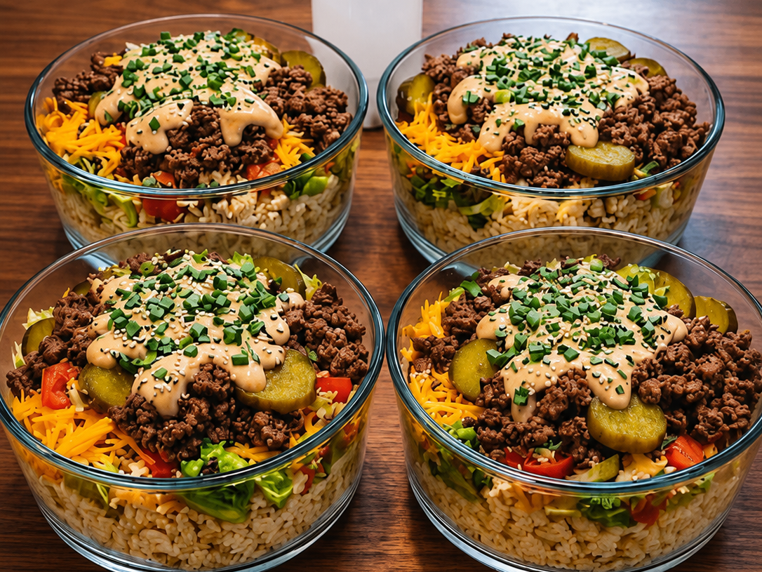 High-Protein Big Mac Cheeseburger Protein Bowl 🍔🥗💪