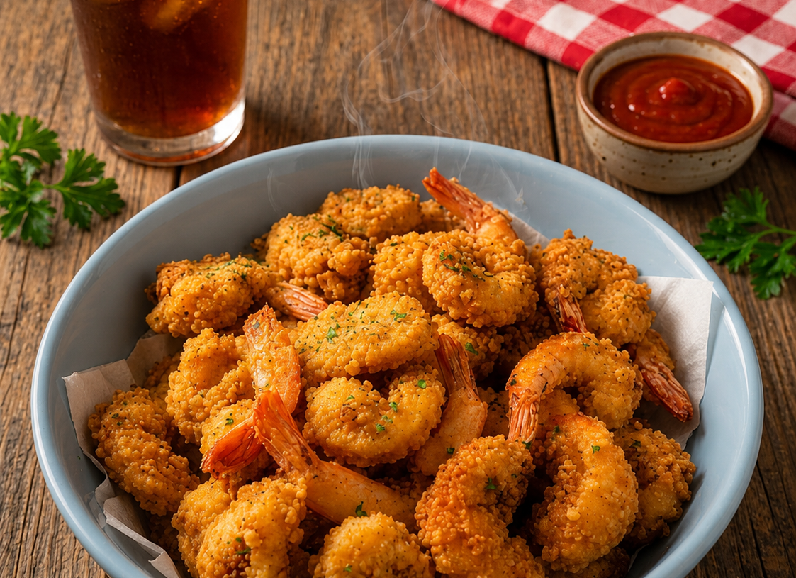 🍤 Crispy Golden Garlic-Herb Fried Shrimp