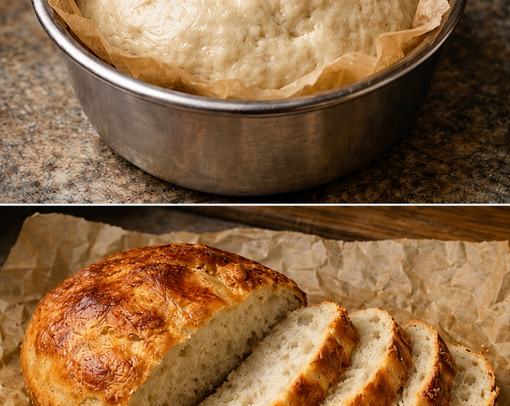 Homemade No-Knead Artisan Bread 🍞✨