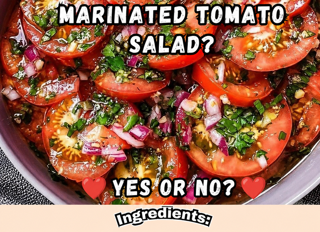 🍅 Marinated Tomato Salad with Fresh Herbs, Garlic & Red Onion