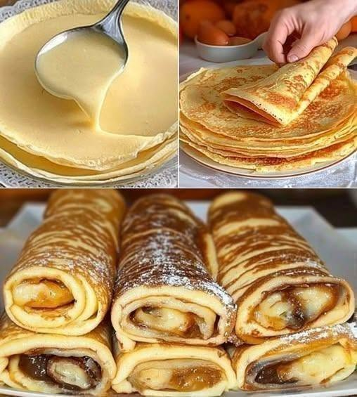 Thin Banana Crepes