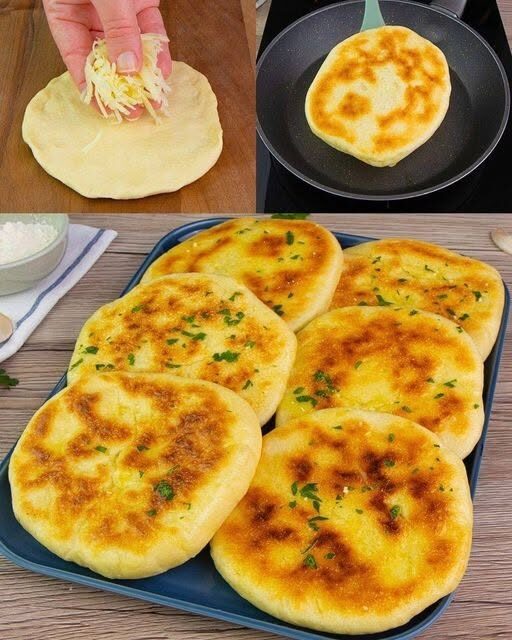 🧀 Cheesy Stuffed Pan-Fried Flatbreads