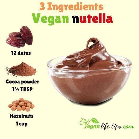 3 Ingredients vegan nutella recipe