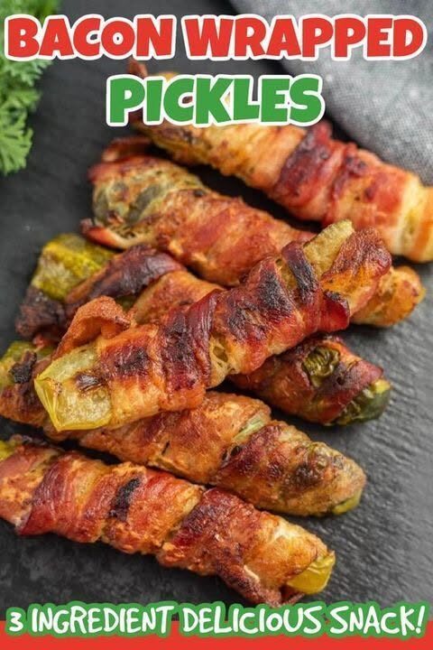 Bacon-Wrapped Pickles — Air Fryer