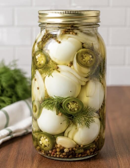 🌶️ Spicy Pickled Eggs with Jalapeños