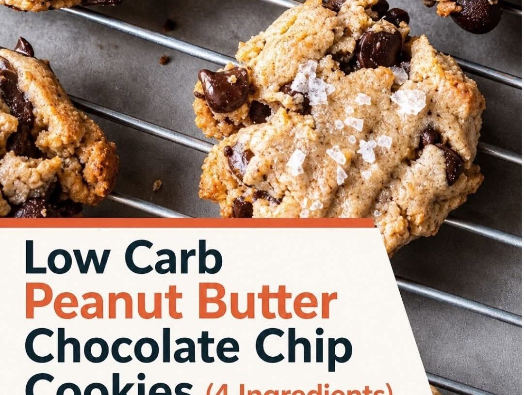 Low-Carb Peanut Butter Chocolate Chip Cookies
