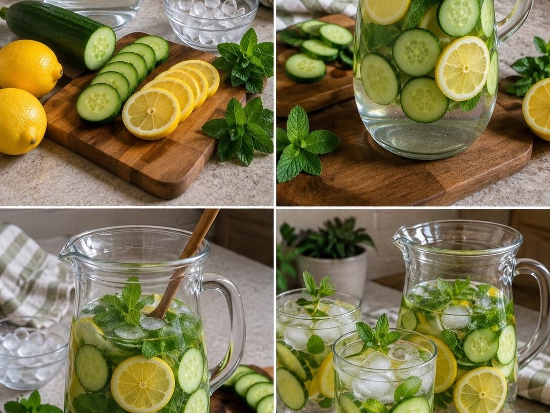  Cucumber Lemon Mint Water