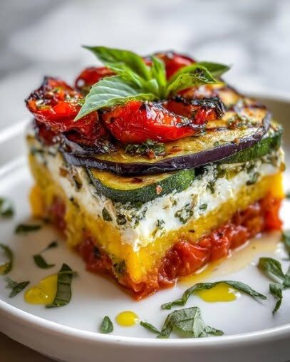 Mediterranean Roasted Vegetable & Feta Bake