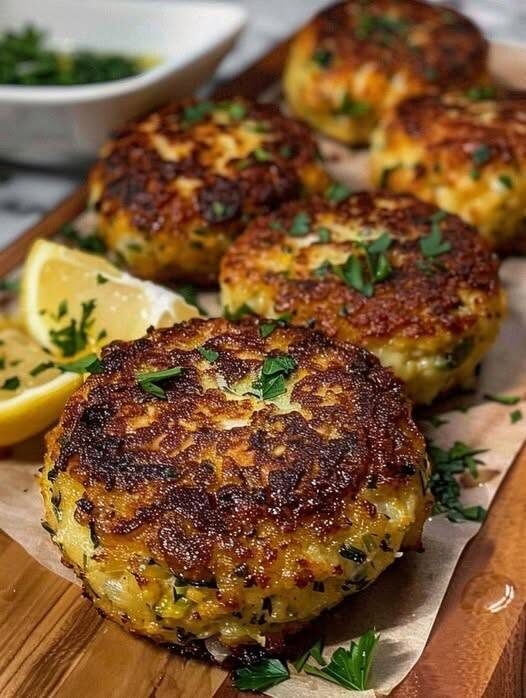 Crispy Cheesy Cauliflower Cakes