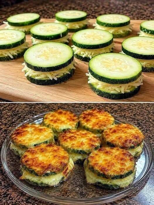 Cheesy Zucchini Sandwich Bites