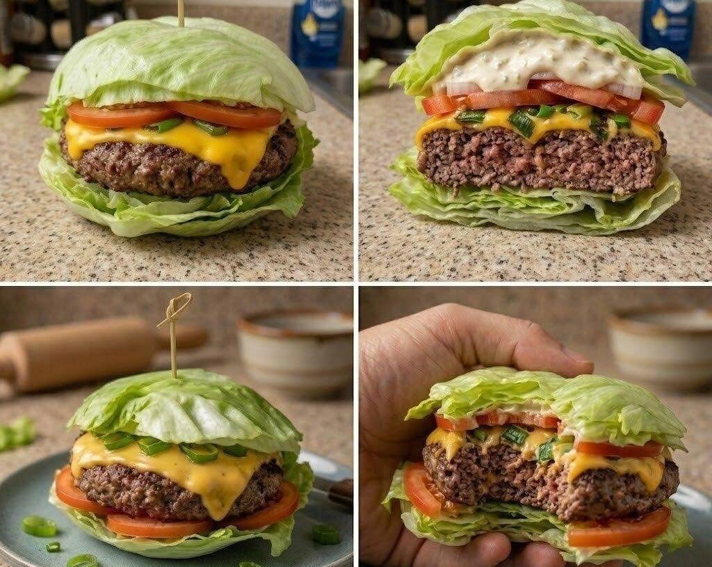 Lettuce-Wrap Cheeseburgers