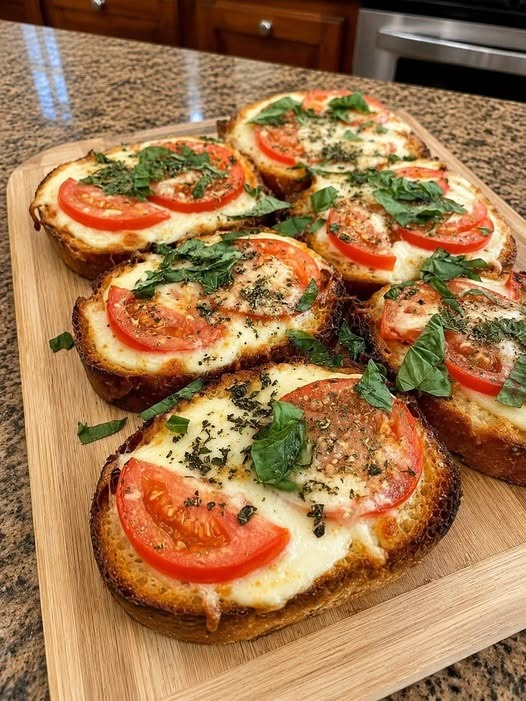  Cheesy Tomato Basil Toast