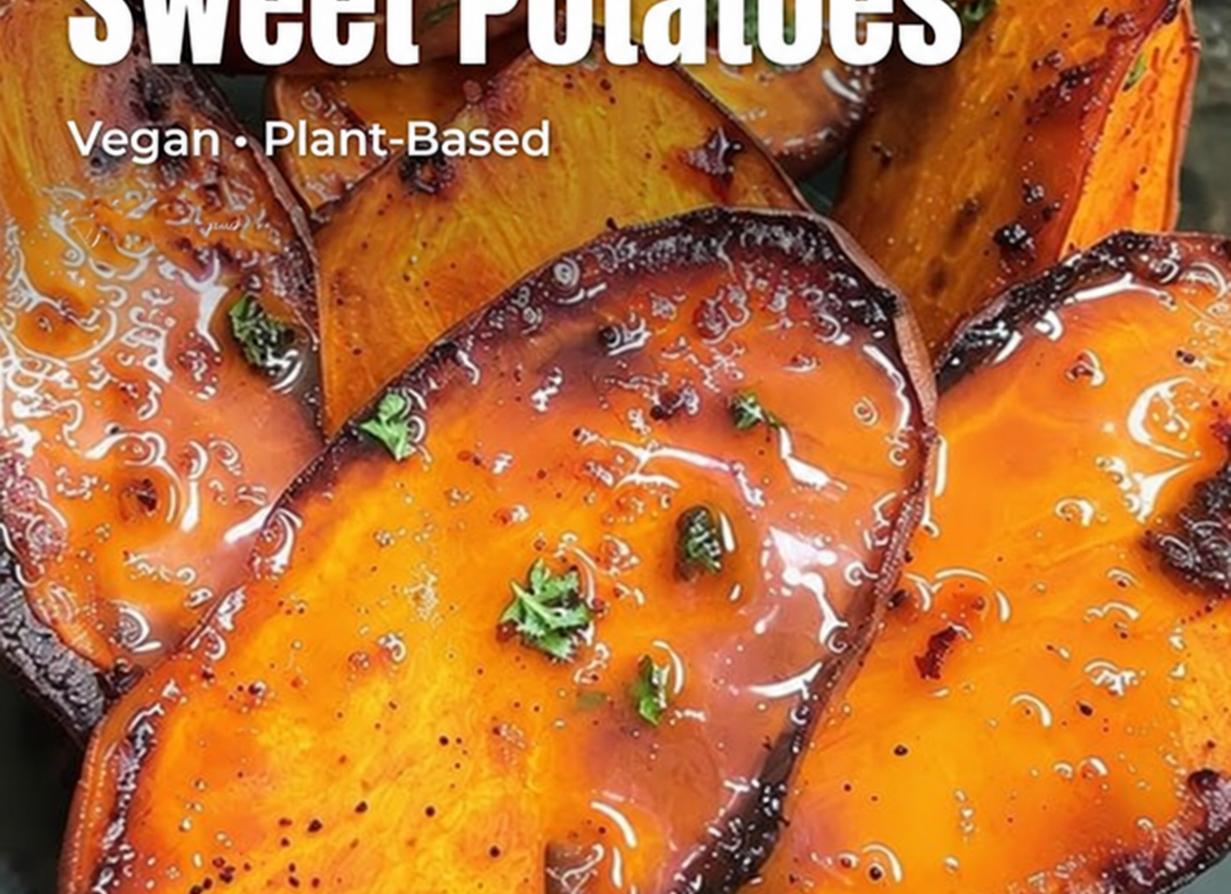 Sticky Glazed Sweet Potatoes (Vegan)
