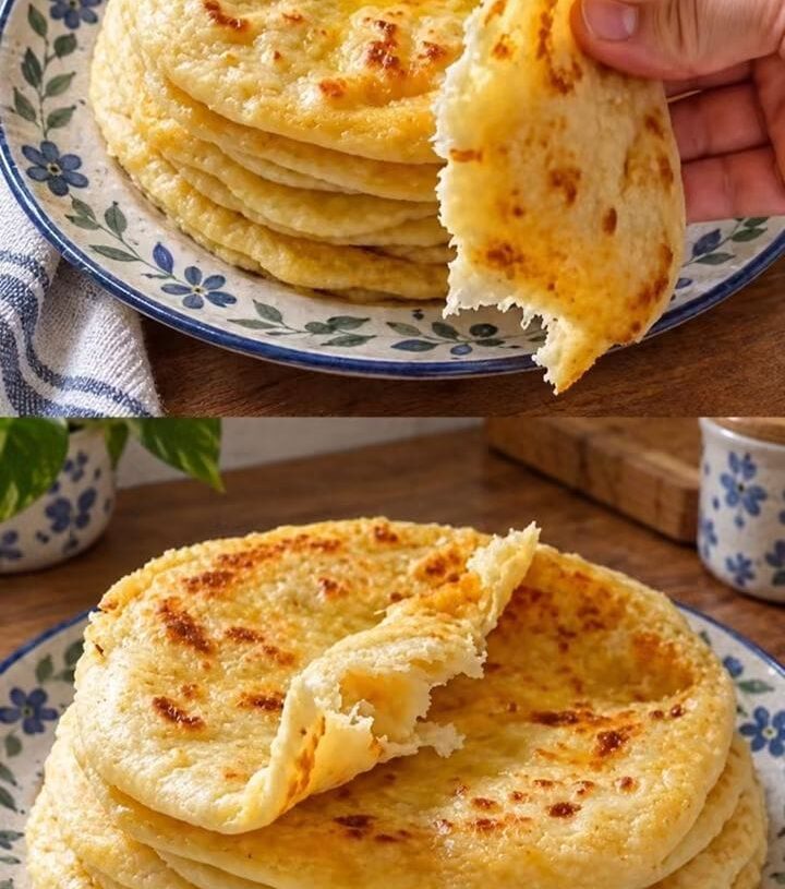 Soft, Flaky Layered Flatbread