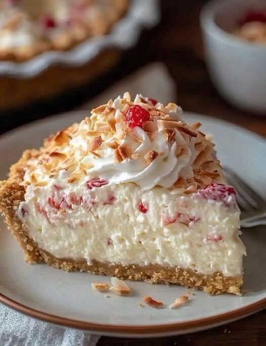 Coconut Raspberry Cream Pie