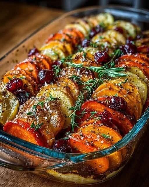 Herb-Roasted Potato & Sweet Potato Bake