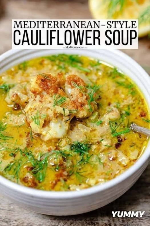 Mediterranean-Style Cauliflower Soup