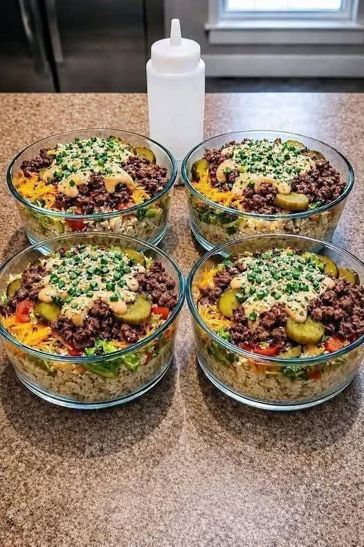 Cheeseburger Rice Bowls
