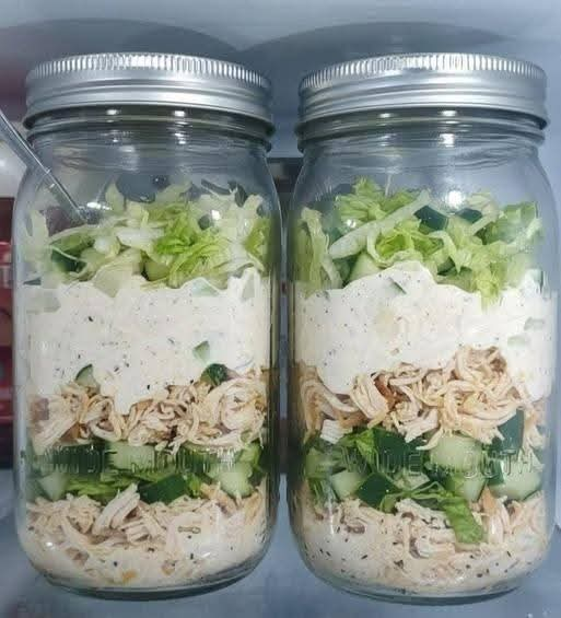  Chicken Ranch Salad Jars