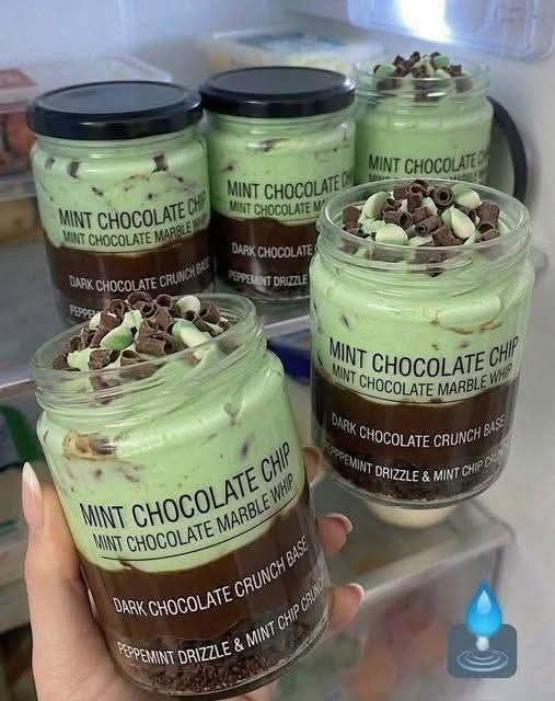 Mint Chocolate Chip Dessert Jars