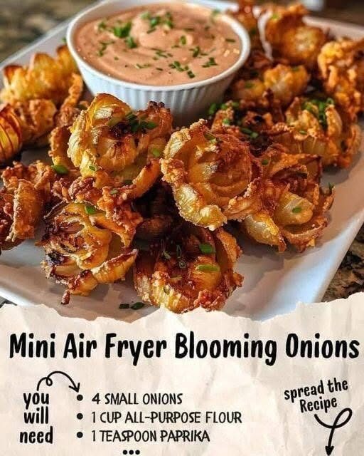 Mini Air Fryer Blooming Onions