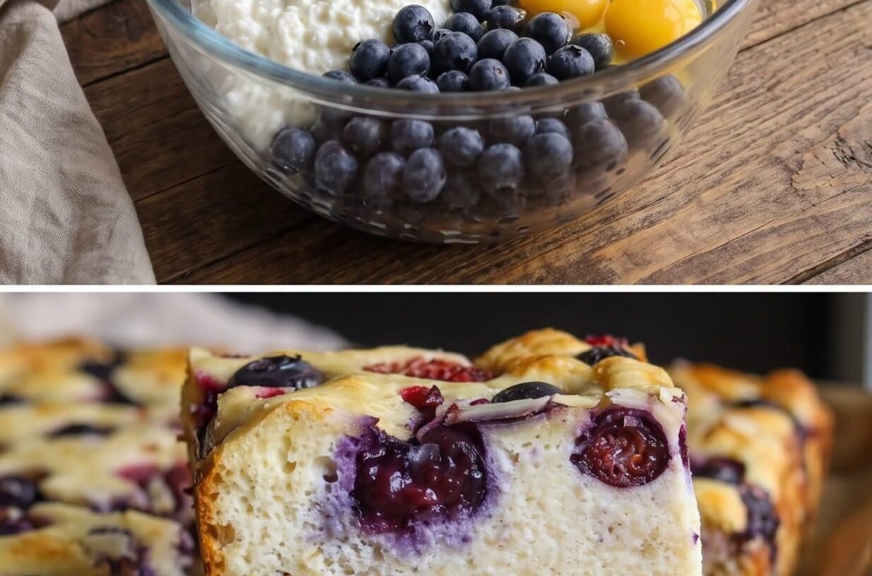Blueberry Cottage Cheese Bread 🫐