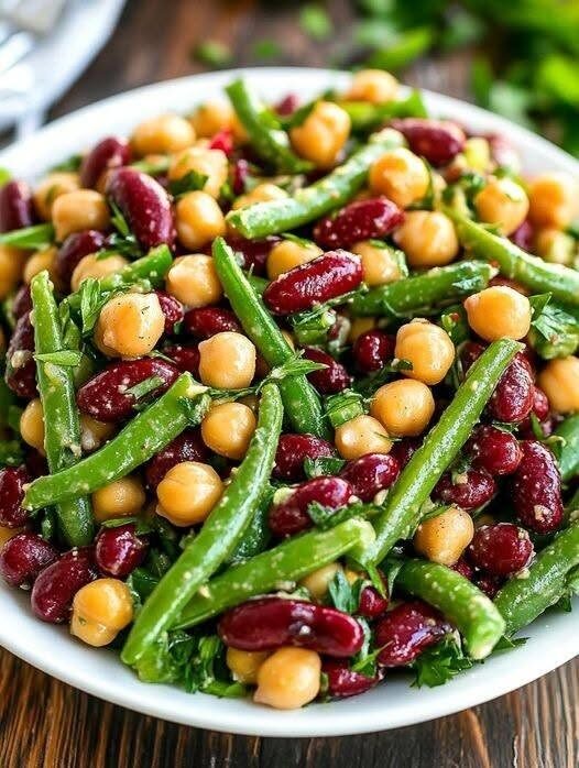 Three-Bean Green Bean Salad