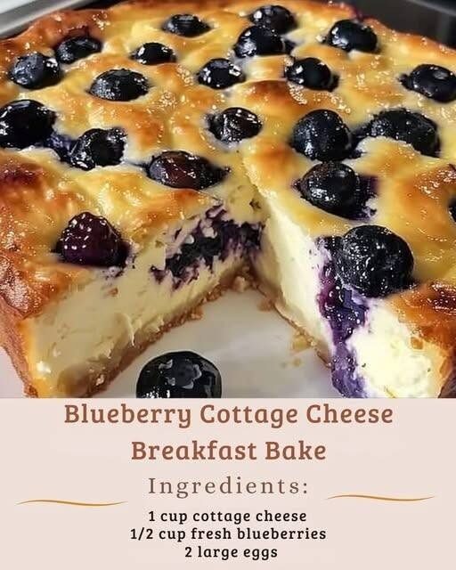  Blueberry Cottage Cheese Breakfast Bake