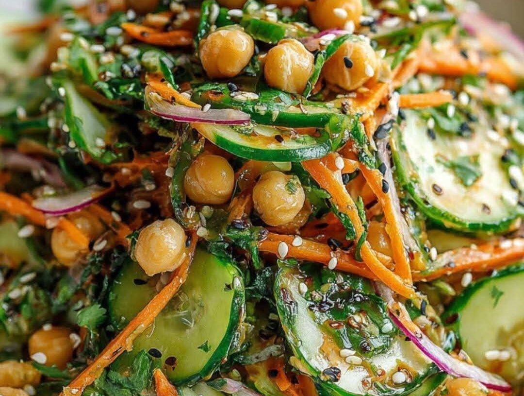 Crunchy Chickpea Cucumber Salad