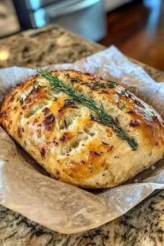 Garlic, Herb & Onion Crusty Bread