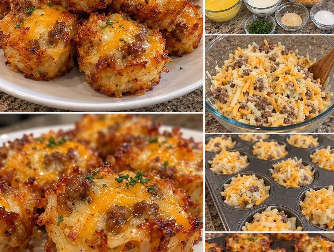 Cheesy Beef & Rice Muffin Cups