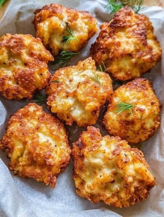 Crispy Cheesy Chicken Fritters