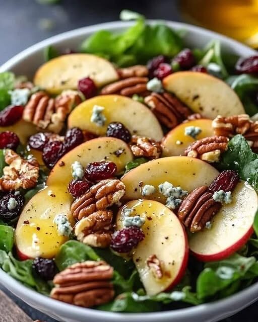 Apple Pecan Cranberry Salad with Blue Cheese