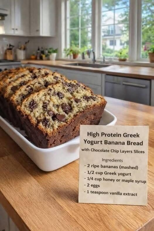 High-Protein Greek Yogurt Banana Bread
