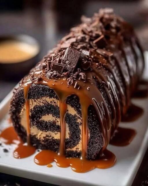 Chocolate Swiss Roll Cake